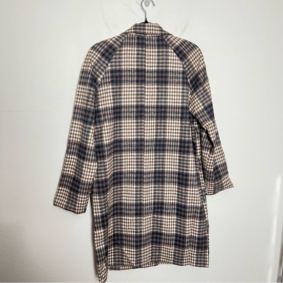 NWT Petal & Pup Plaid Long Midlength Coat Brown & Blue - Picture 11 of 11